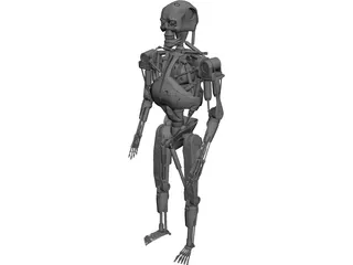 Terminator T-800 Metal Skeleton 3D Model