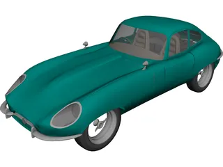 Jaguar Coupe E-type (1961) 3D Model