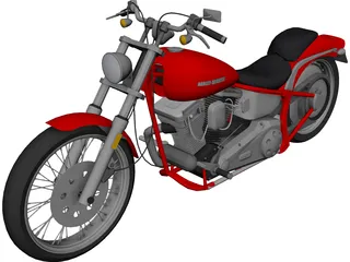 Harley-Davidson Softtail 3D Model 3D Preview