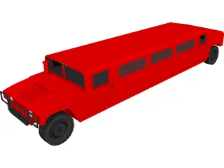 Hummer Limousine 3D Model