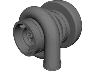 Turbo Charger Mechanism 3D Model