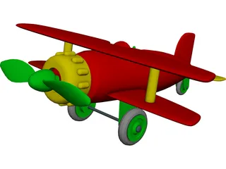 Toy Airplane 3D Model 3D Preview