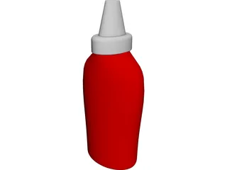 Bottle Ketchup 3D Model 3D Preview