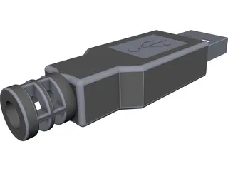 USB Connector CAD 3D Model