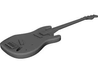 Fender Precision Bass Guitar Body CAD 3D Model