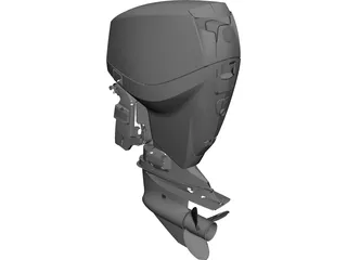 Eagle V4 Outboard Motor CAD 3D Model