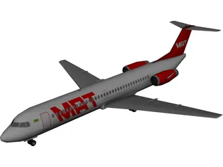 Fokker 100 TAM Brasil 3D Model