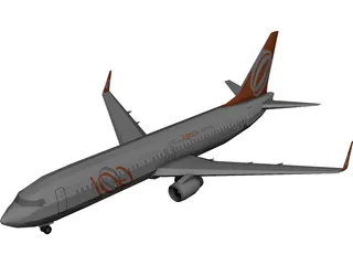 Boeing 737 GOL Brasil 3D Model