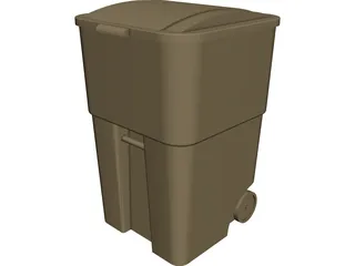 Trash Can Rubbermaid 3D Model 3D Preview