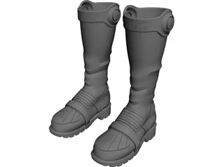 Boots Sci-Fi 3D Model 3D Preview