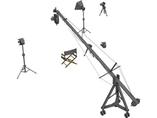 Studio Set Cameras 3D Model