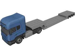 Scania with Trailer 3D Model