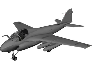 Grumman A-6E Intruder 3D Model