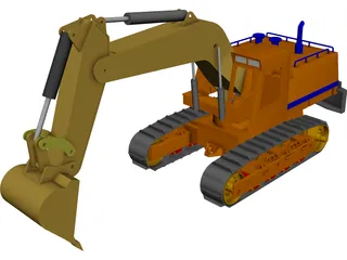 Excavator CAD 3D Model