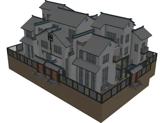 Villa 3D Model 3D Preview