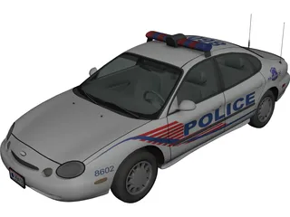 Ford Taurus Police 3D Model 3D Preview