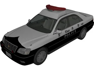 Toyota Crown Police 3D Model