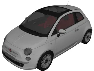 Fiat 500 3D Model