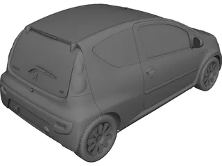 Peugeot 107 3D Model 3D Preview