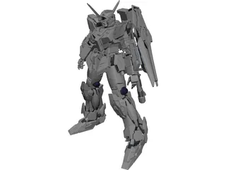 Gundam Unicon 3D Model 3D Preview