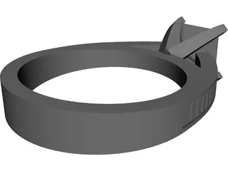 Wedding Ring CAD 3D Model