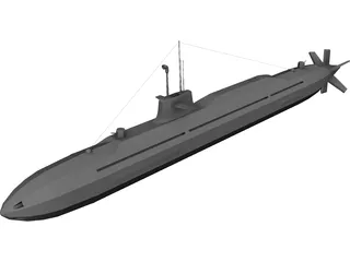 Submarine 3D Model 3D Preview