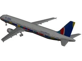 Airbus A321 Air 2000 3D Model