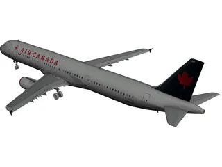 Airbus A321 Air Canada 3D Model