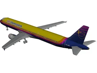 Airbus A321 Air Jamaica 3D Model