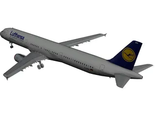 Airbus A321 Lufthansa 3D Model