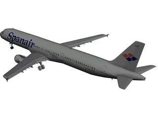 Airbus A321 SpanAir 3D Model