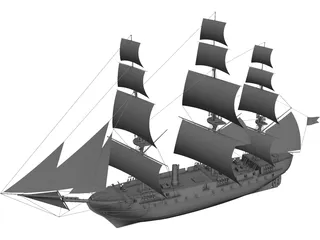 Turk Ship 3D Model