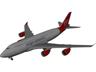 Boeing 747 Virgin Atlantic 3D Model