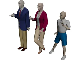 Family 3D Model 3D Preview