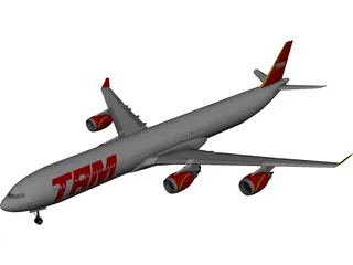 Airbus A340-600 TAM 3D Model