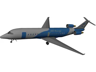 Bombardier CRJ-100 Jazz Airways 3D Model