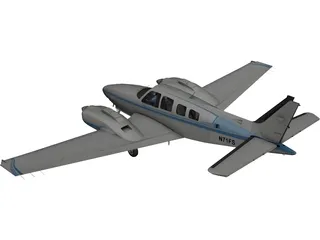 Beechcraft Baron B58 3D Model