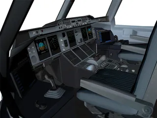 Airbus A380-800 Cockpit 3D Model