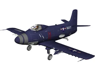 Douglas A2D-1 Skyshark 3D Model