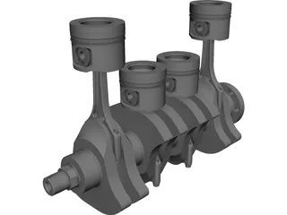 Diesel Engine CAD 3D Model