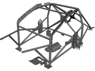 Car Roll Bar CAD 3D Model