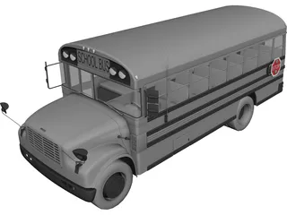 School Bus 3D Model