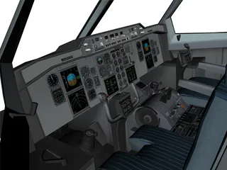 Airbus A300-600 Cockpit 3D Model