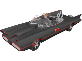 Batman Car 3D Model 3D Preview