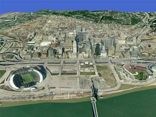 Cincinnati City 3D Model
