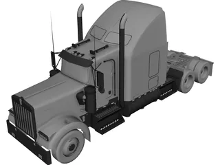 Kenworth W900L (2006) 3D Model