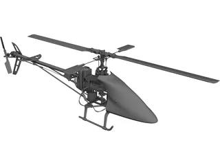 RC Helicopter CAD 3D Model
