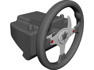 Logitech G25 Steering Wheel CAD 3D Model