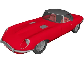 Jaguar E-type 3D Model