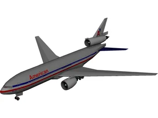 McDonnell Douglas DC-10 American Airlines 3D Model